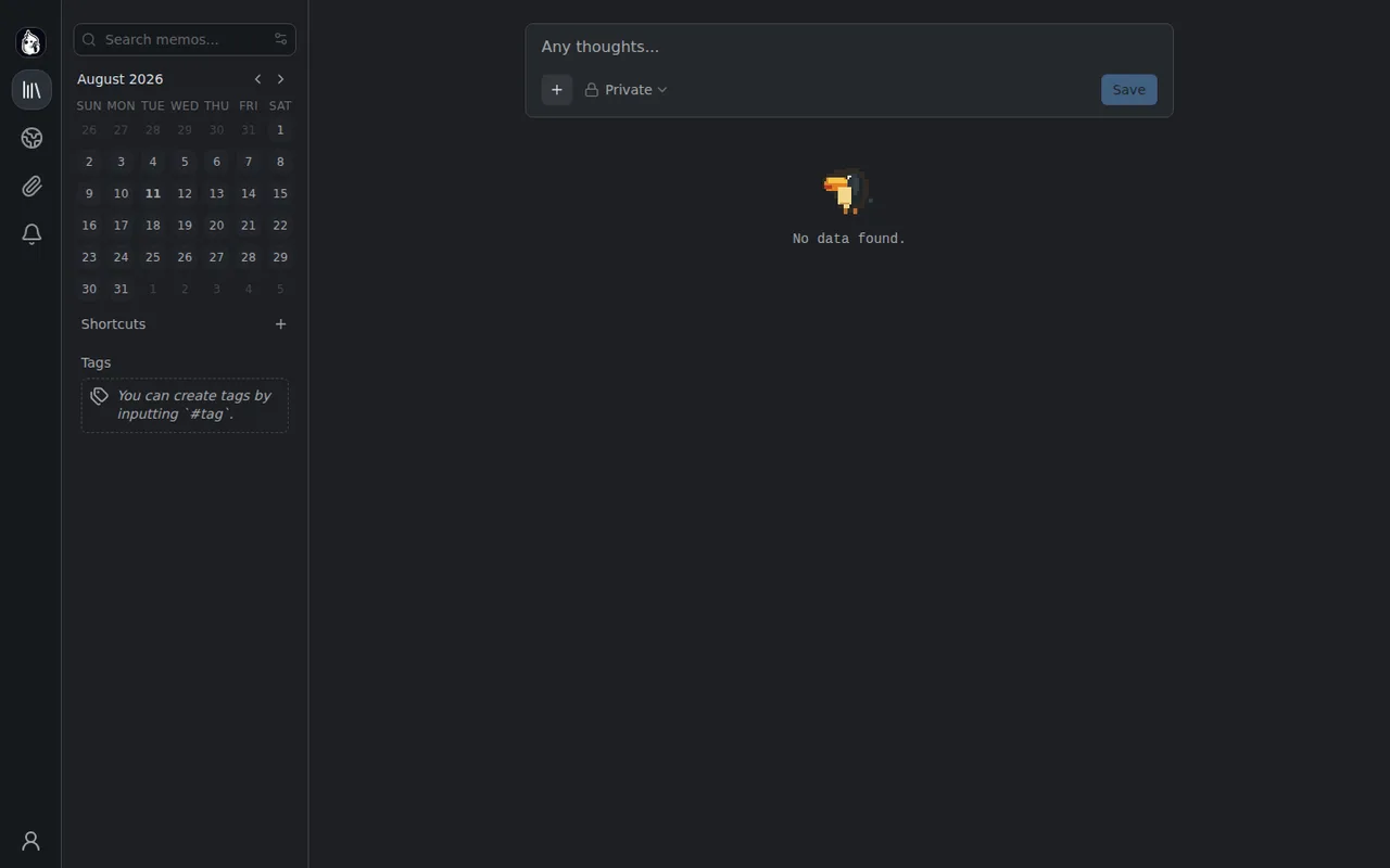 Memos running from the boot-verified compose file